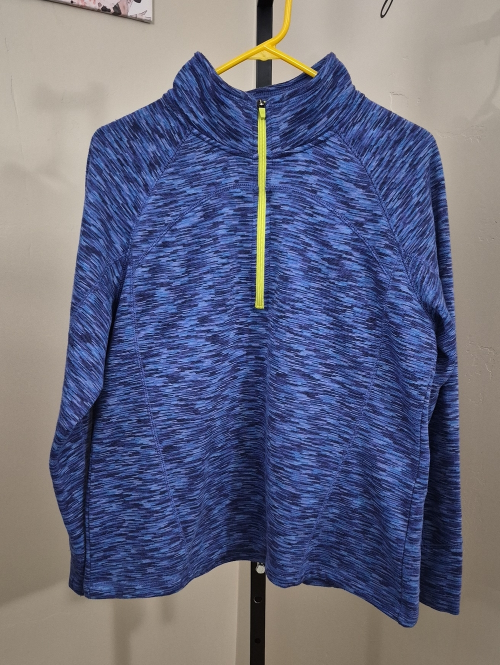 tek gear Blue Quarter-Zip Pullover with Yellow Accent Size XL